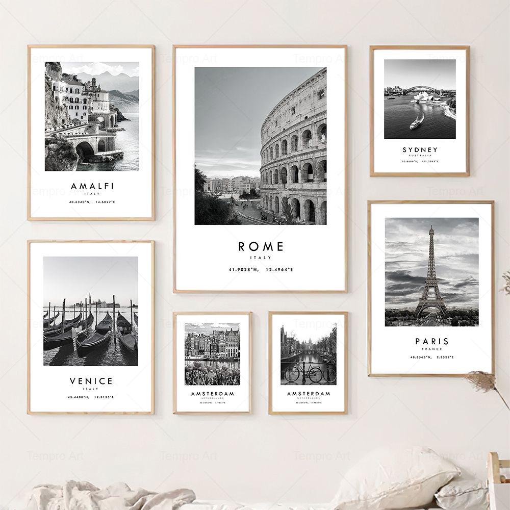 Nero Bianco Città Viaggi Fotog - Star Map Poster recensione e prezzo